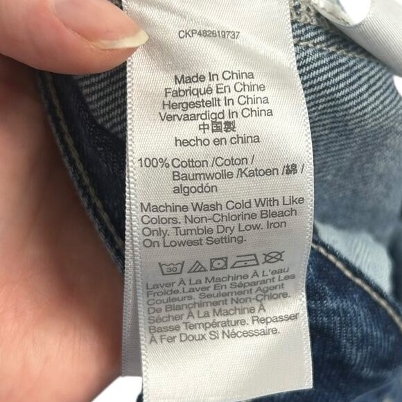 Madewell Denim Carpenter Contrast Stitching Maxi Skirt in Handlon Wash Womens 31 - Picture 5 of 6